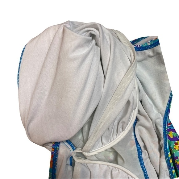 Lauren Ralph Lauren Multi Paisley Shirred Surplice Underwire Slimming Suit Sz 14 - Picture 7 of 9